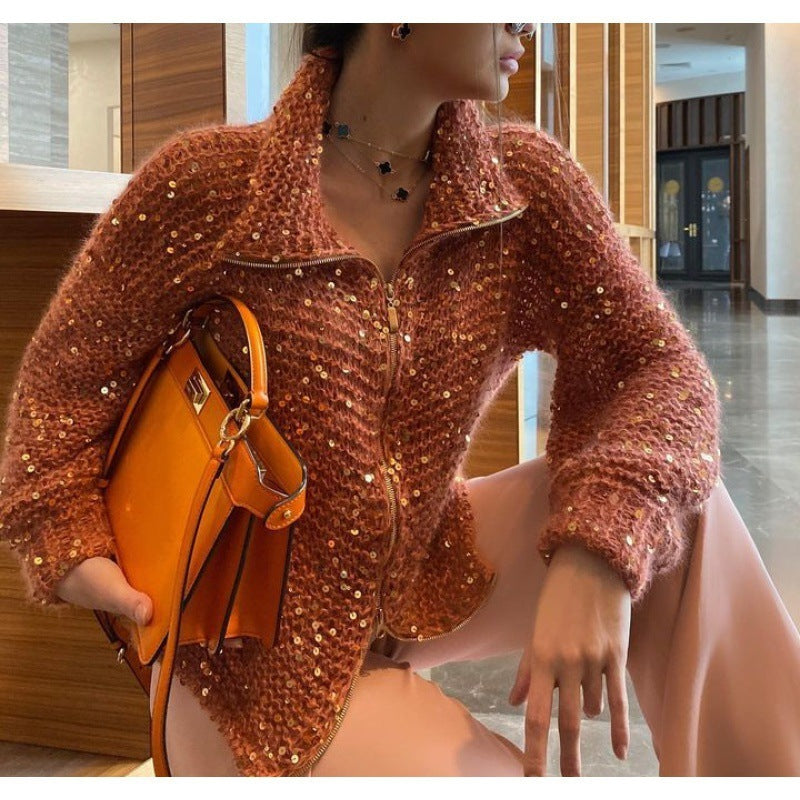 Manteau Tricoté Style Occidental