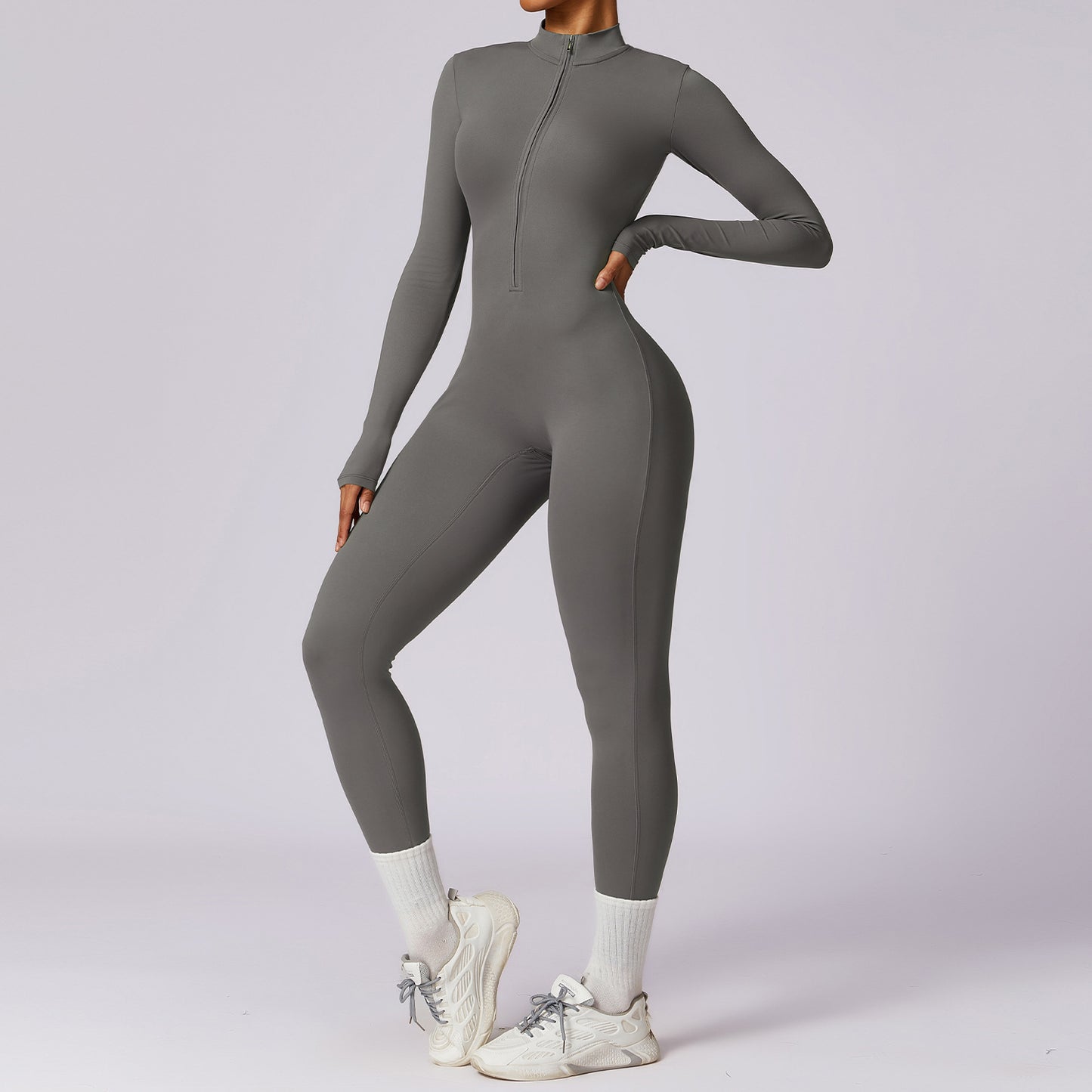 Combinaison de yoga femme zippée