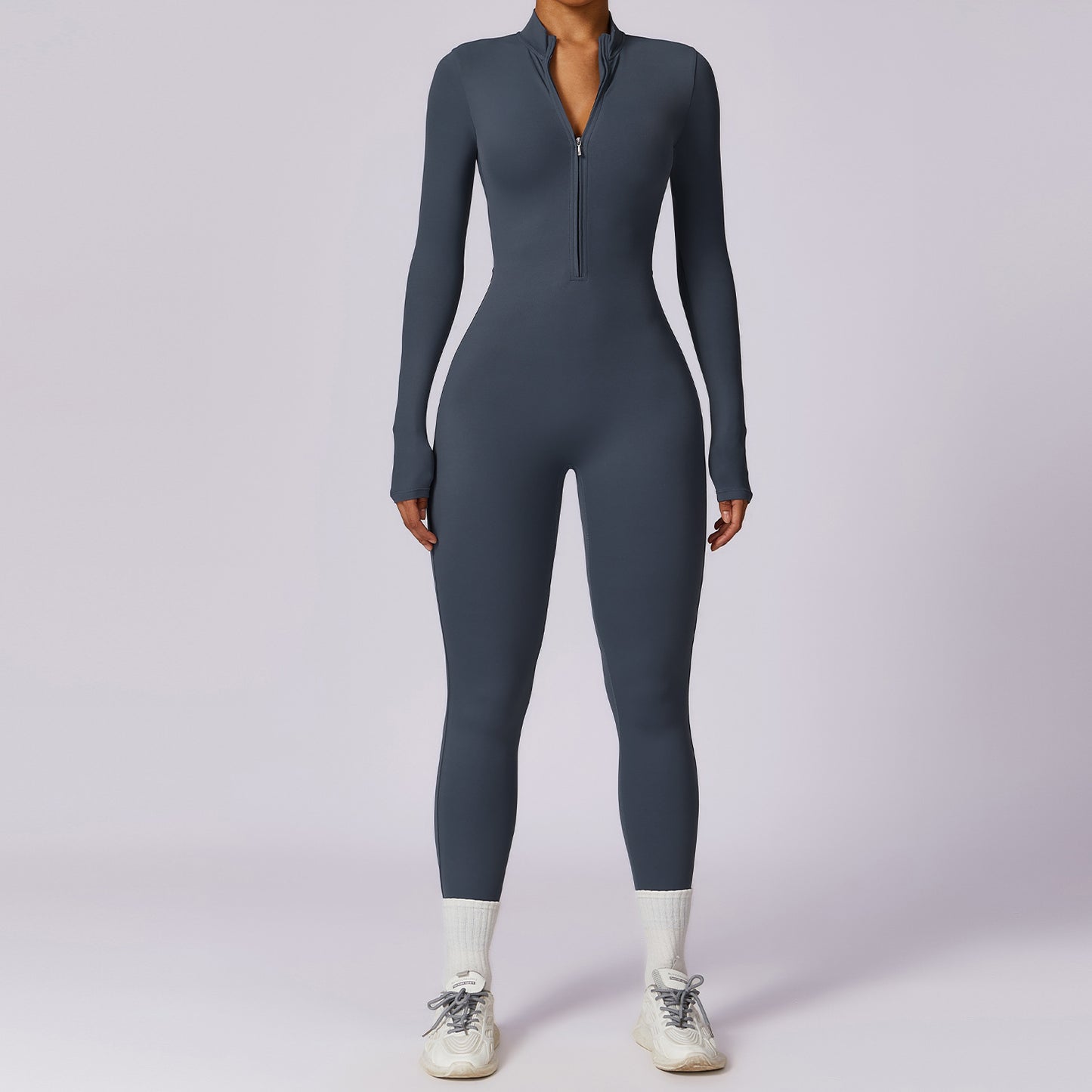 Combinaison de yoga femme zippée