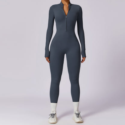 Combinaison de yoga femme zippée