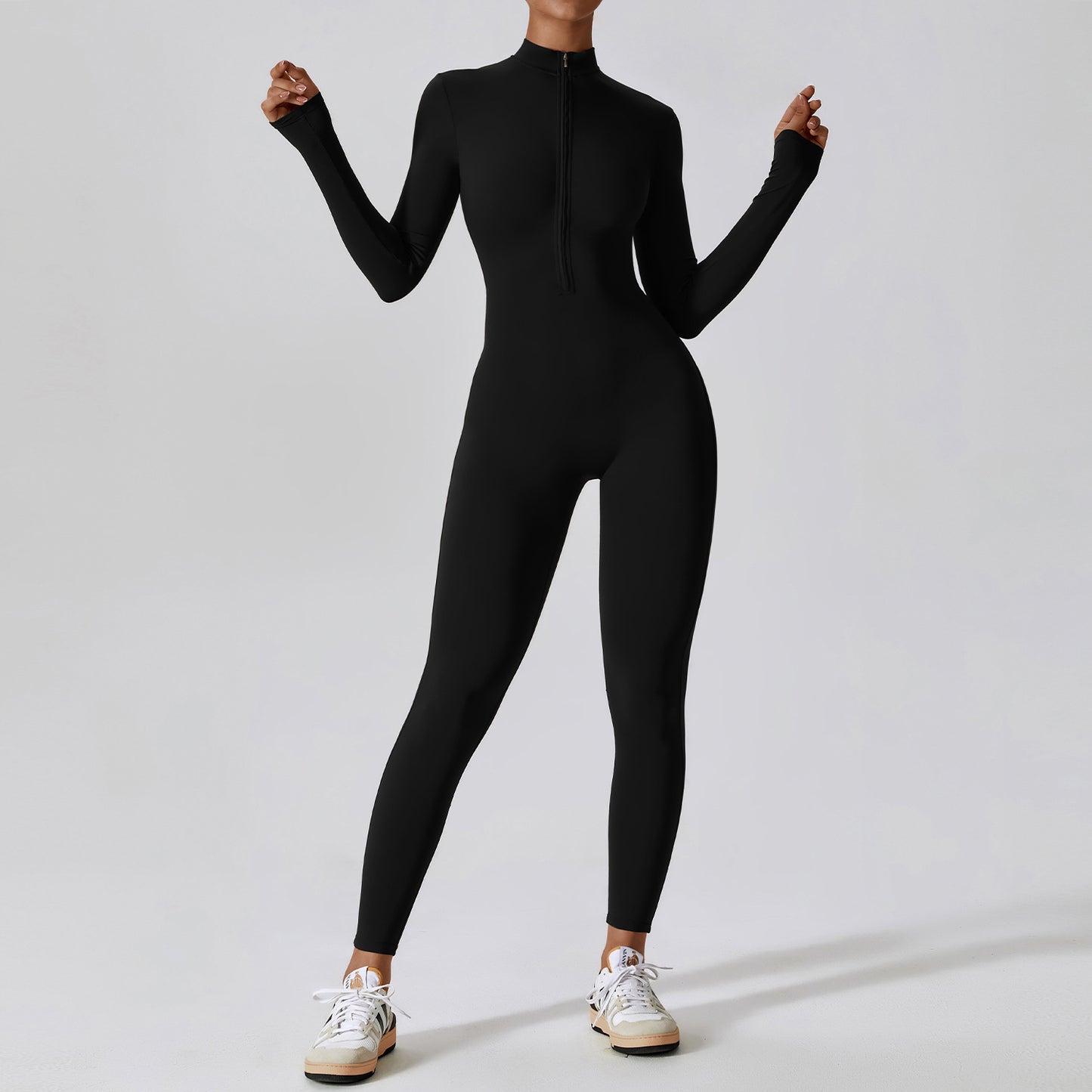 Combinaison de yoga femme zippée