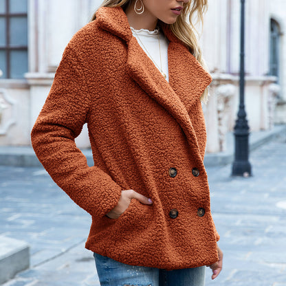 Manteau d'hiver à revers doux