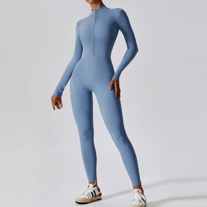 Combinaison de yoga femme zippée