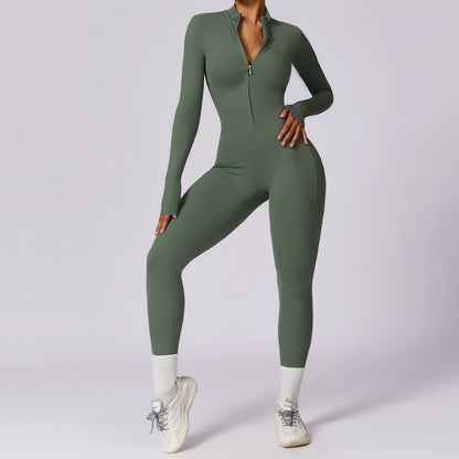 Combinaison de yoga femme zippée