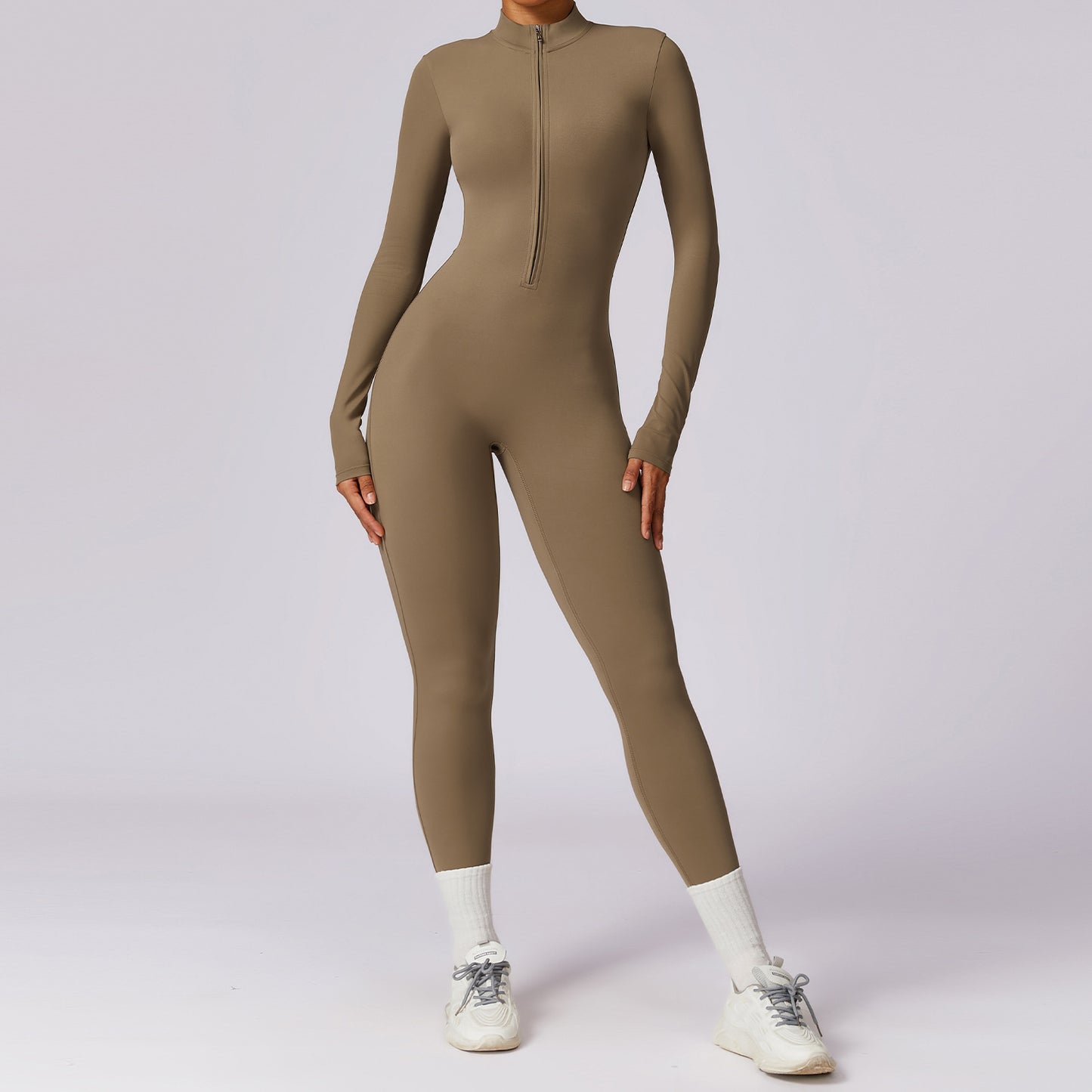 Combinaison de yoga femme zippée